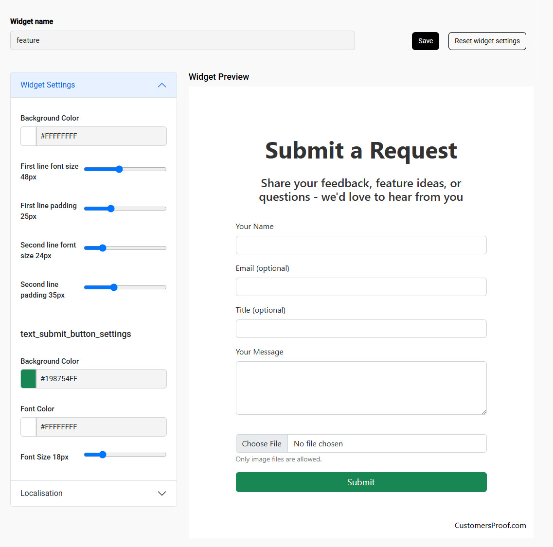 Collect and manage feature requests